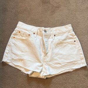 Levi’s 501 White Women's Denim Shorts